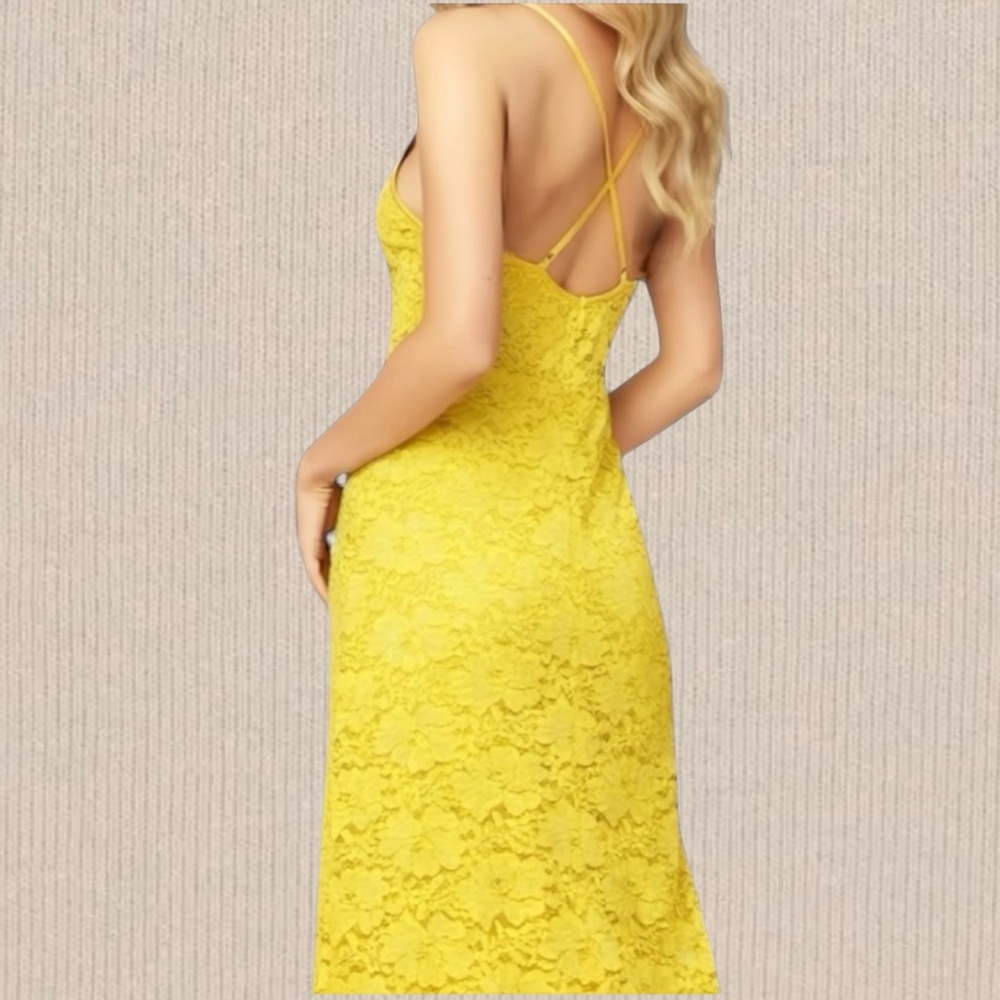 NWT WE ARE HAH Marigold Lace Slip Dress